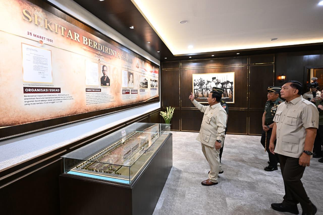 Kawah Candra di muka Pemimpin Presiden Prabowo Resmikan Museum dan Perpustakaan Seskoad