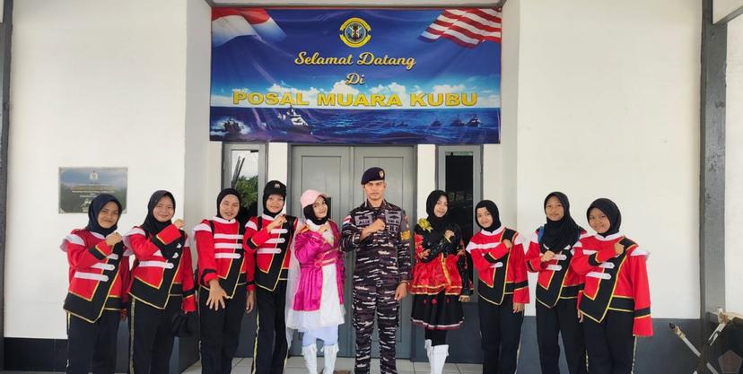 TNI AL Posal Muara Kubu Kodaeral XII Perkuat Sosialisasi Rekrutmen TNI AL dan Pengawasan Transportasi Perairan