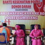 Polri Untuk Masyarakat : Polres Lumajang Gelar Bakti Kesehatan Sambut Hari Bhayangkara ke-80