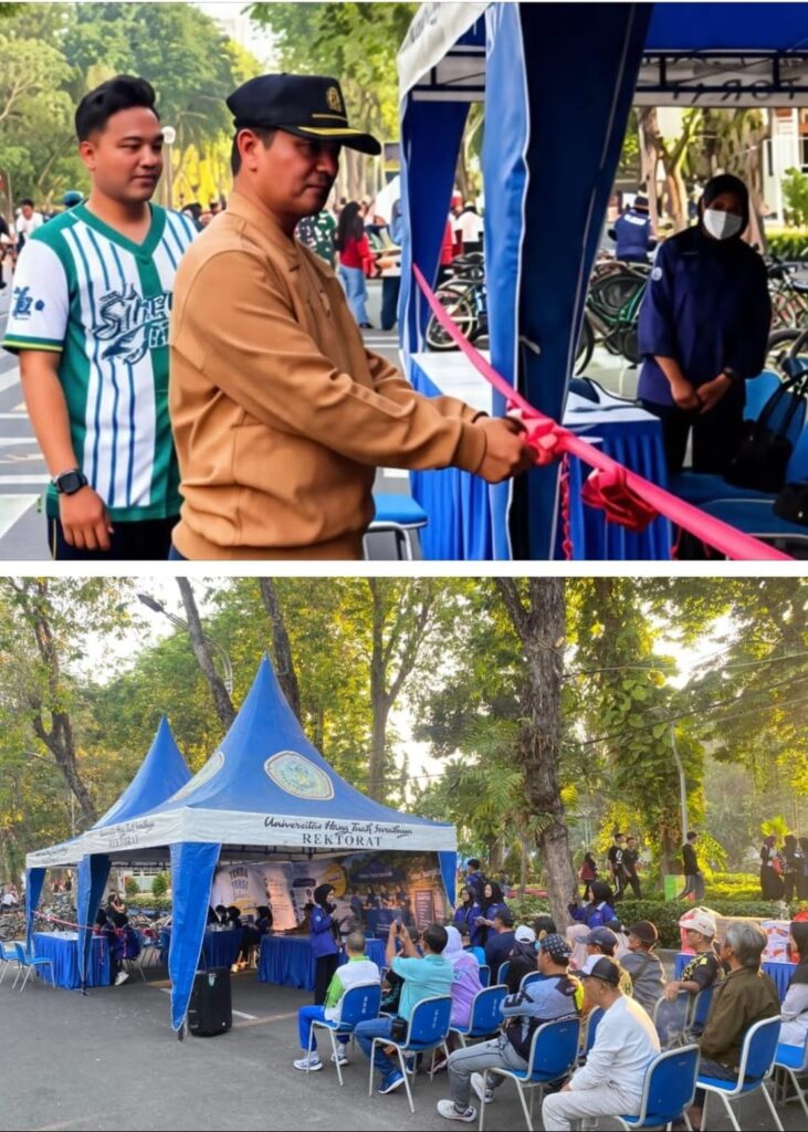 Tenda Tensi Bahari BEM UHT Hadir di CFD Taman Bungkul, Warga Bisa Cek Kesehatan Gratis