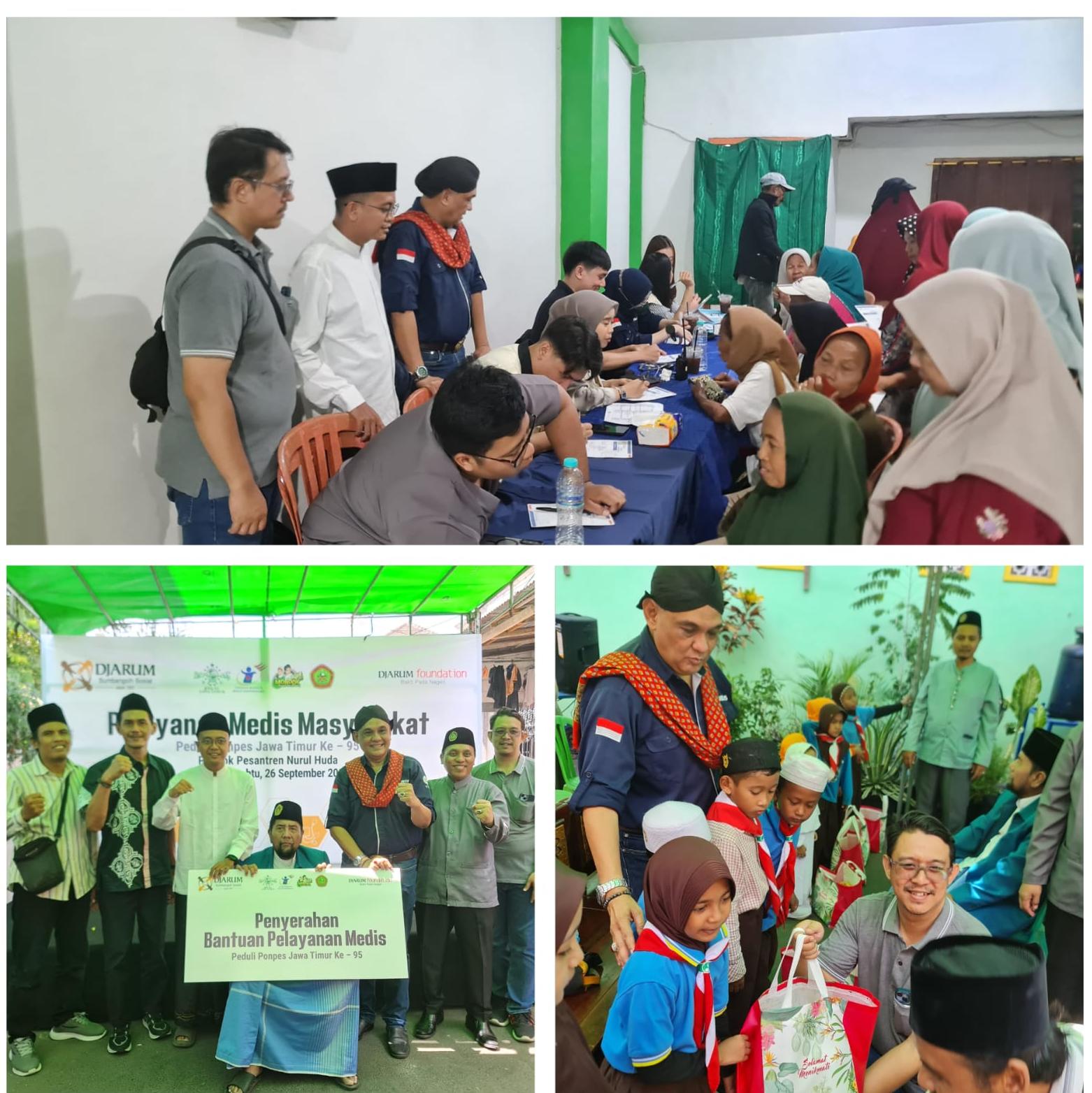 BERBAGI PEDULI: 720 WARGA SENCAKI SIMOLAWANG IKUTI BAKSOS DJARUM FOUNDATION DAN YBSI KE 95 DI PONPES NURUL HUDA SURABAYA